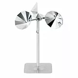 OFFO Taubenabwehr, Vogelabwehr Windspiel Specht Abwehr, 360° Reflexion, mit Aluminium-Basis, Vogelschreck Vogelabwehr, Specht Abwehr Fassade,1Stück.