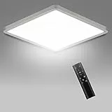 Ouyulong Led Deckenleuchte Dimmbar 36W 3100-4200LM, 3000-6500K LED Deckenlampe Flach Dimmbar mit Fernbedienung, Ultra Dünn 2.5cm, 30x30cm, IP44, für Schlafzimmer/Badezimmer/Kinderzimmer/Flur…