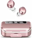 Lekaby Kopfhörer Kabellos Bluetooth, in Ear Kopfhörer Kabellos Bluetooth 5.3 mit HD Mic, Herausragender Sound, 128 Std Spielzeit, Comfort Fit, Dual LED-Anzeige, IP7 Wasserdicht Ohrhörer