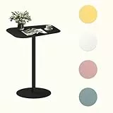 FLEXISPOT Beistelltisch Garten Metall, moderner Outdoor-Tisch für Balkon & Terrasse, Stabiler Sofatisch aus Stahl, 50 × 38 × 65 cm, in Mehreren Farben (Schwarz)