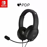 PDP Gaming LVL40 Stereo Kopfhörer mit Mic für Nintendo Switch - PC, iPad, Mac, Laptop Compatible - Geräuschunterdrückung Mikrofon, Lightweight, Soft Comfürt On Ear Headphones, 3.5mm jack - schwarz