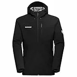 Mammut Outdoor SO Hooded Jacket Men | Softshelljacke für Herren, Winddichte Wanderjacke, Funktionsjacke mit Kapuze, Softshell Multifunktionsjacke, Allwetterjacke, Atmungsaktiv | Schwarz, L