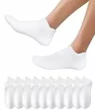 Bobelle 10 Paar Sneaker Socken Herren Damen,Sportsocken Halbsocken Kurze Atmungsaktiv Baumwolle Socken (DE/NL/SE/PL, Numerisch, 47, 50, Regular, Regular, Weiß)