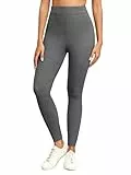 Famulily Bequeme Leggings für Frauen Casual Rib Knittd Thermal Grey Leggings mit Stretch High-Waisted (M, Grau)