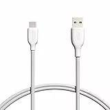 Amazon Basics USB-C-auf-USB-A 2.0 Schnelllade- und Datenübertragungskabel, 480 Mbit/s Geschwindigkeit, USB-IF-zertifiziert, für Apple iPhone 16/15, iPad, Samsung Galaxy, Tablets, Laptops, 0.9 m, Weiß