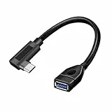 LogiLink CU0100 - USB 3.2 (Gen2) Kabeladapter 10 Gb, Typ-C (90° gewinkelt) auf Typ-A mit OTG Funktion (on-the-go), 20cm