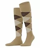 Burlington Herren Kniestrümpfe King M Kh Baumwolle lang gemustert 1 Paar, Beige Crystal 4409, 40-46