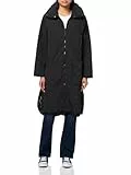 Desigual Women's Woman Woven Padded Long Overcoat, Black, 38