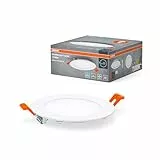 Osram Downlight Slim 120mm, LED Einbauleuchte, 8W, 6500K kaltweiß, 550 Lumen, flaches Design, IP20, einfache Montage für Wohnräume und Küchen