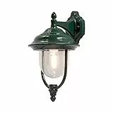 Konstsmide Parma Wandleuchte B: 24 cm T: 29 cm H: 46 cm, 1 x 75 W, IP43 lackiertes Aluminium, grün 7222-600