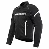 Dainese - Air Frame 3 Tex Jacket, Sommer-Motorradjacke mit Herausnehmbarem, Winddichtem Innenfutter, Schwarz/Weiß, 64