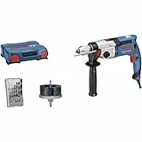 Bosch Professional Schlagbohrmaschine GSB 24-2 (Leistung 1.100 Watt, max. Drehmoment: 40/14,5 Nm, inkl. Schnellspannbohrfutter, Zubehörset, Zusatzhandgriff, Tiefenanschlag, L-Case)
