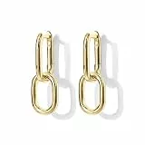 Senteria Gold Creolen für Damen 14 Karat Vergoldet Gedrehte Creolen S925 Silber Post Kleine Goldene Creolens mit Zirkonia Leichte