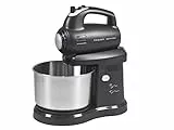Beper Handmixer mit Edelstahl Rührschlüssel, Silber/Schwarz, 32 x 26 x 22 cm
