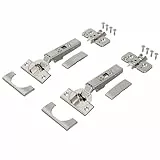 Blum 2 x CLIP top Möbel Scharnier 110°, gerade mit Feder, Eckanschlag + BLUM CLIP Exzenter Kreuzmontageplatte, Stahl, Schraubvariante, Distanz 0 mm, Topfband ø=35mm