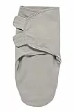 Meyco Baby Pucksack - 0-3 Monate - Pucktuch Swaddle für Neugeborene - 100 % weiche Baumwolle - Oeko Tex zertifiziert - weicher Schlafkomfort - atmungsaktiv & feuchtigkeitsabsorbierend - Uni - Grau