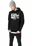 Mister Tee Herren Kapuzenpullover Pray 2.0 Hoody, Männer Hoodie mit Frontprint, Regular Fit, M, black