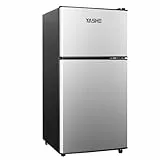 YASHE 86 Liter Kühl Gefrierkombination, 30 Liter Gefrierfach, 56 Liter Kühlschrank, Kühlschrank mit Gefrierfach Klein, Kühlschränke mit 2 Wechselbare Tür, Kompakt, Leise für Miniküche, Büro, Zimmer