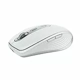 Logitech MX Anywhere 3S for Mac, kompakte kabellose Bluetooth-Maus, 8K-DPI-Abtastung auf jeder Fläche, leise Klicks, USB C, kabellose Maus für MacBook Pro, MacBook Air, iMac, iPad - Hellgrau