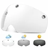 Victgoal Magnetische Fahrradhelmbrille Winddicht staubdicht Visier (Photochromatische)