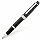 Cross Bailey Rollerball Selectip Pen (Schreibfarbe schwarz, Strichstärke M, in Premium Geschenkbox) Schwarz-Lack chromplattiert, 1 Stück (1er Pack)