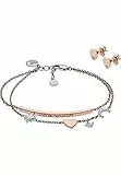 Emporio Armani Set Für Frauen, Größe Stud: 8X7X2mm Rose Gold Sterling Silber Set, EG3417221