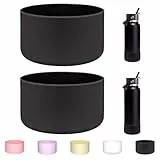 WK IEASON 2Pcs Protective Silicone Base Boot for Hydro Flask 32OZ 40OZ Wide Mouth Flask Water Bottle,Anti-Slip Silicone Sleeve Cover Bumper for Hydro Water Bottle Accessories 3.56inch Bottom Diameter
