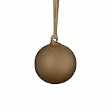 blomus 2er Set Weihnachtskugeln -JUHLA- | Christbaumkugeln aus Glas | Farbe Coffee | Größe L Ø 9 cm