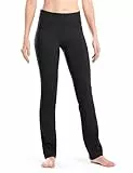 SAFORT Damen Yogahosen Gerade Geschnittene Für Yoga Jogginghose, 4 Hosentaschen Freizeithose, 160cm -182 cm, Schwarz, L