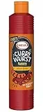 HELA - Currywurst Sauce 800 ml fruchtig-pikante Currysauce für Bratwurst & Pommes mit Tomatenmark, Apfelpüree & Curry, ohne künstliche Farbstoffe, Geschmacksverstärker - klassischer Imbissgeschmack