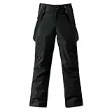 HOTIAN Herren Skihose Hosenträgerhose Outdoorhose Snowboardhose Winter Wasserdicht Warm Abnehmbare Hosenträger Skilanglaufhose Thermohose Wanderhose Ski Pant Blue L