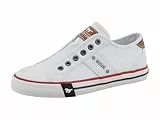 MUSTANG Damen Low-Top Sneaker, Frauen Halbschuhe,Turnschuhe,Laufschuhe,schnürschuhe,schnürer,straßenschuhe,Strassenschuhe,Weiß,39 EU
