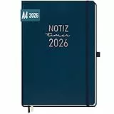 Häfft® Wochen-Notiz-Kalender 2026 A4 'Nachtblau' Buchkalender, Planer Notiz-Timer, Terminplaner, Wochenkalender, Organizer, Terminkalender mit Einstecktasche - nachhaltig & klimafreundlich