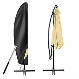 VORHOT Sonnenschirm Schutzhülle für Ampelschirm Ø 2-4m, 420D Oxford-Stoff Abdeckplane mit Stab, Wasserdicht UV-Anti Schneesicher Abdeckung für Balkonschirm Marktschirm Gartenschirm 265 * 40/70/50CM