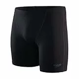 Speedo Herren ECO Endurance+ V Cut Mid Jammer Schwimmhose | Chlorbeständig | Recyclingmaterial | Bequeme Passform | Schwimmtraining | Fitness Black 34