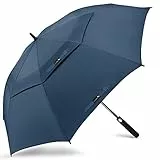ZOMAKE Regenschirm Groß Sturmfest XL - Großer Golf-Regenschirm, Windsicher & Stabil, Automatik Großer Schirm, Herren & Damen, 2 Personen, Outdoor & Reise(Marineblau)