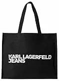 KARL LAGERFELD JEANS Damen Essential Logo Shopper Schwarz, One size