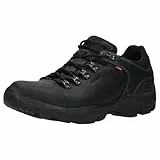 WOJAS Herren Trekkingschuhe aus Crazy-Horse-Leder – Sneaker Halbstiefel Ganzjahresschuhe Gelände Stadt Urban Sport –schwarz, 9377-91, Gr. 47