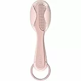 BÉABA, Kamm, Haarbürste für Babys und Kinder, Mit integriertem Staufach für den Kamm an der Rückseite der Bürste - Rosa