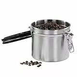 Xavax Kaffeedose für 500 g Kaffee (luftdichte Vorratsdose mit Aromaverschluss, Behälter aus Edelstahl, Dose zur Aufbewahrung von Kaffee, Tee, Kakao) silber