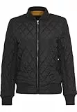Urban Classics Damen Diamond Quilt Nylon Jacket Jacke, Black, L