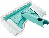 Leifheit Badwischer Bath Cleaner mit 360°-Drehgelenk, Fliesenwischer mit Mikrofaser Bezug und Click-System, Badreiniger für Fliesen und Fugen mit Abziehlippe und runder Aussparung für Amaturen
