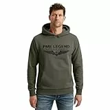 PME Legend Herren Kapuzenpullover Hoodie Hooded Soft Terry with Logo Regular Fit, Größe:3XL, Farbe:Beluga 8039