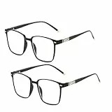 2 Stück Autozoom Lesebrille, Intelligente Zoom Lesebrille Herren Damen,Anti Blaulicht Brille, Automatische Lesebrille Brille mit Sehstärke, Gleitsichtbrille Smart Glasses, Fokusanpassung Klare (C)