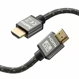 Hama Premium HDMI Kabel 2 Meter Ultra High Speed (Exzellentes Monitorkabel 4K / 8K, 48 Gbit/s, UHD Bildschirmkabel eARC, Ethernet, HDR, Aramidfaser Kabelmantel, HDMI 2.1 Kabel 120 Hz/60 Hz) 2m