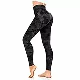 FuelMeFoot Damen Kurze Sporthose High Waist Yoga Sport Shorts Leggings für Sommer Leggins Radlerhose Fitness Hotpants Gym Bike 1 Pack-09-Schwarze Camo S/M