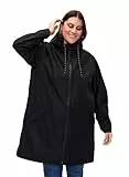 Zizzi Women's Plus Sizes Regenmantel Versiegelte Nähte Größe Gr S (42/44) Black - Plus Size Damenkleidung