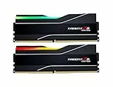 G.SKILL Trident Z5 Neo RGB Serie (AMD Expo) DDR5 RAM 32 GB (2 x 16 GB) 6400MT/s CL32-39-39-102 1,40 V Desktop Computer Arbeitsspeicher UDIMM – Mattschwarz (F5-6400J3239G16GX2-TZ5NR)