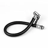 KLEHOPE 36cm Reifenfüllschlauch Universal Reifenfüller Schlauch, Ventilverlängerung für Auto, Motorrad, Fahrrad (MTB/Rennrad), Kompatibel mit Luftkompressor & Pumpen Nennweite der Verbindung 12,5mm