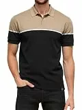 Zetieny Poloshirt Herren Stricken Kurzarm T Shirt Männer Kontrastfarbe Polo Shirts Freizeit